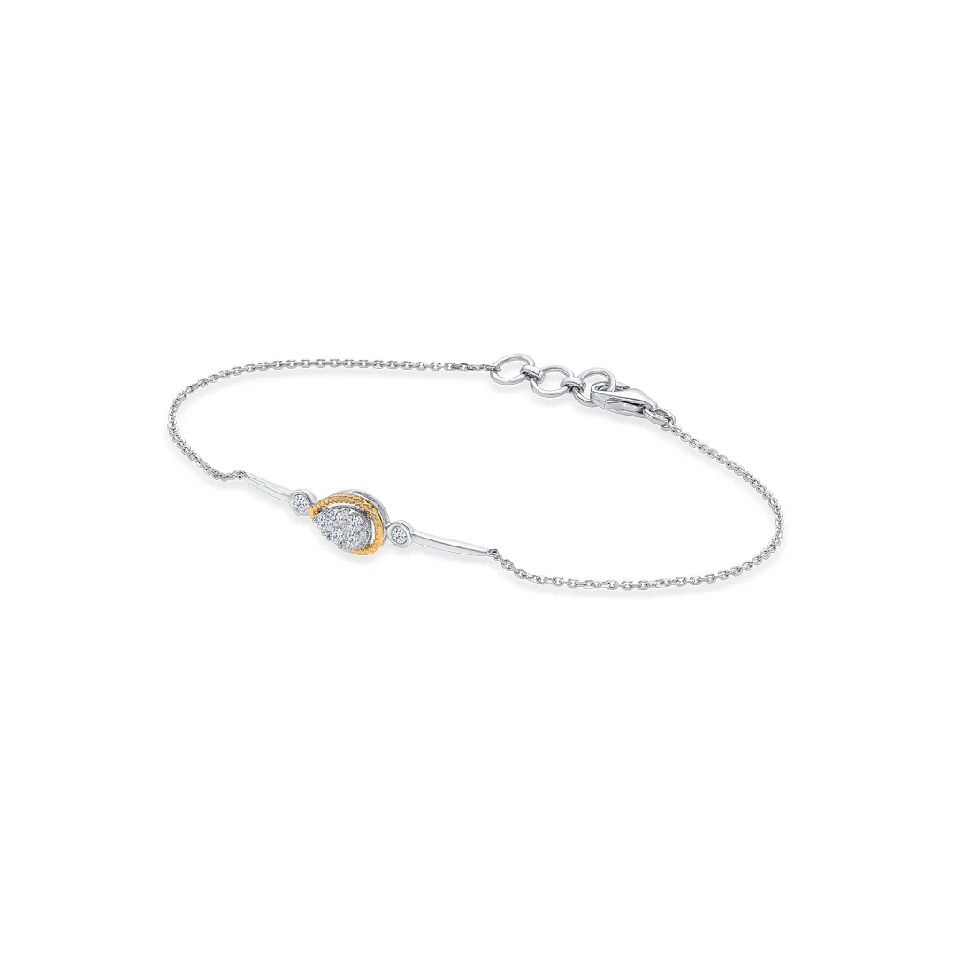 Gold & Diamond Flexible Bracelet - Image 3