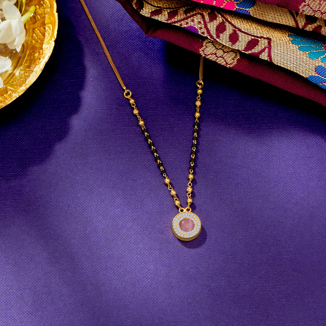 Golden Bliss 22 Karat (916) Yellow Gold Modern Mangalsutra For Women