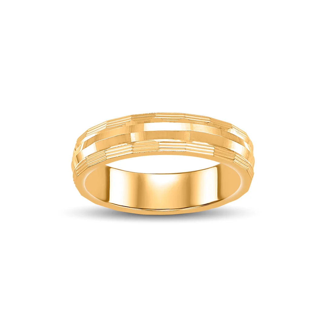 Golden Contour Women's Gold Ring - Image 3
