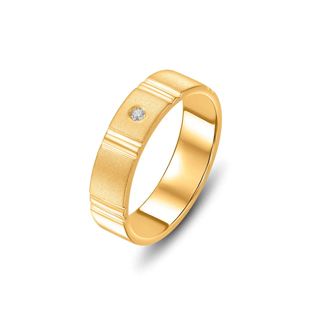 Golden Edge Women's Gold Ring - Image 4