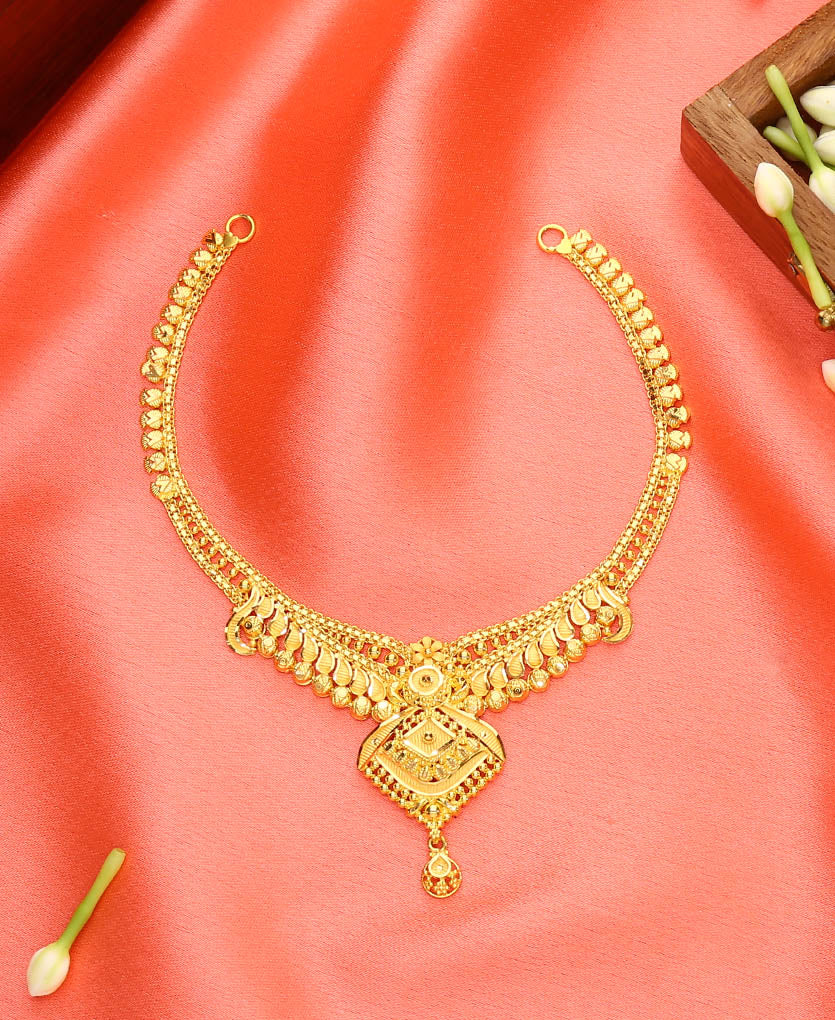 Golden Pratima Yellow Gold Necklace For Women