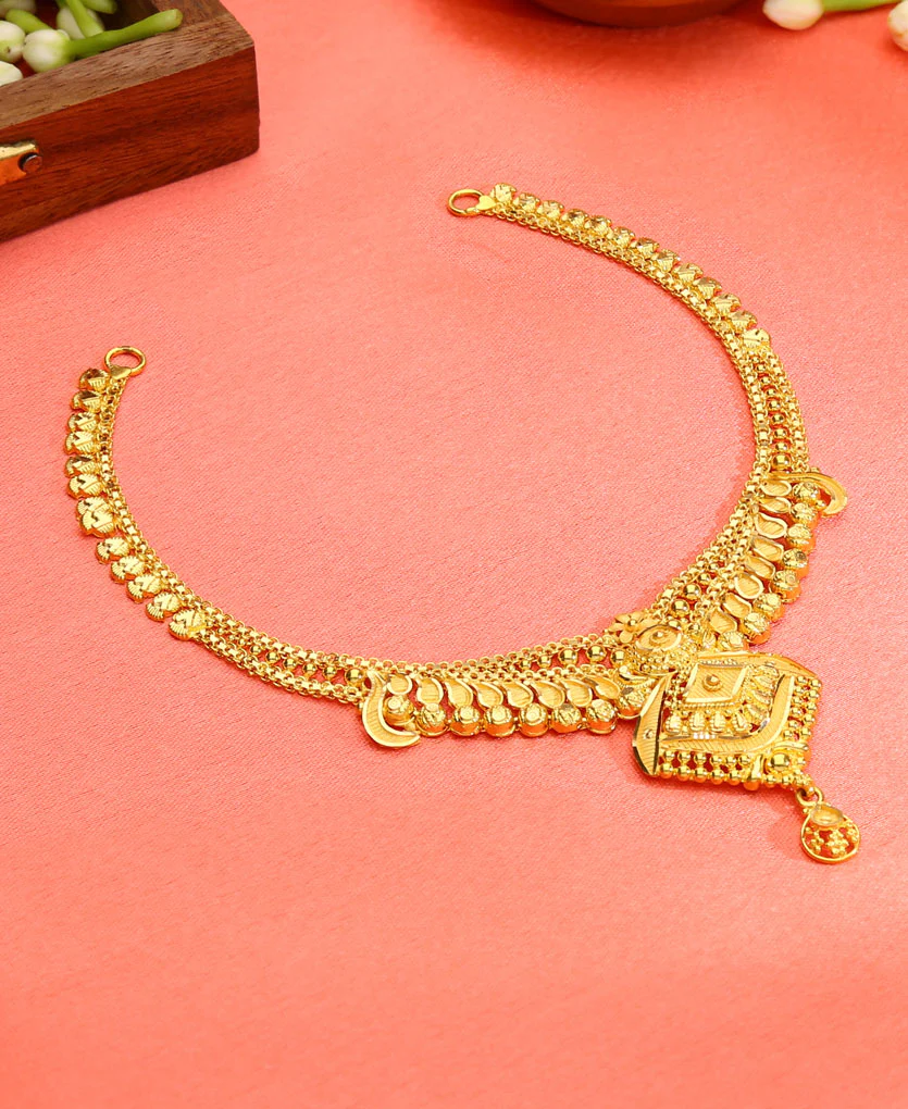 Golden Pratima Yellow Gold Necklace For Women - Image 3