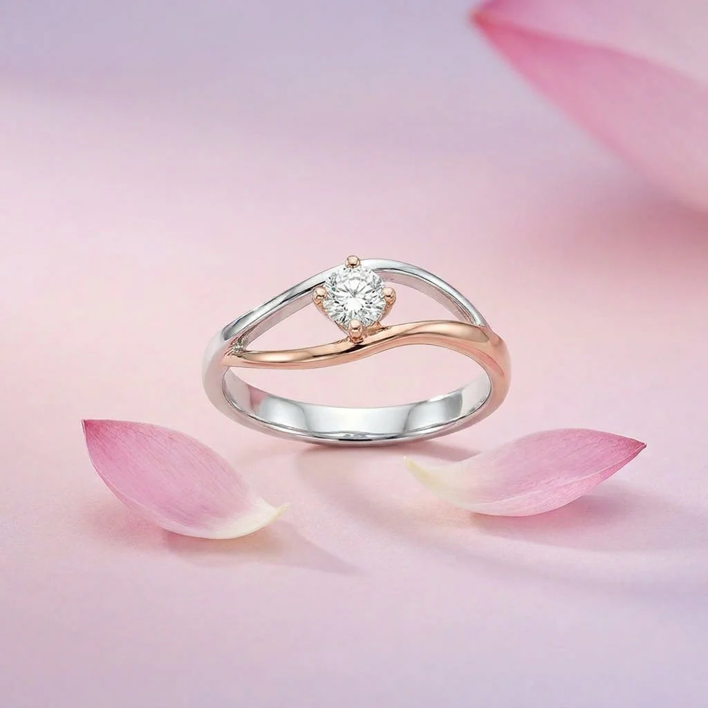 Grace Harmony Fashion Rose + White Gold & Diamond Ring