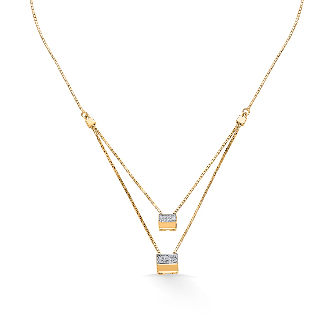 Harmony Layers Yellow Gold Necklace For Women - Image 6