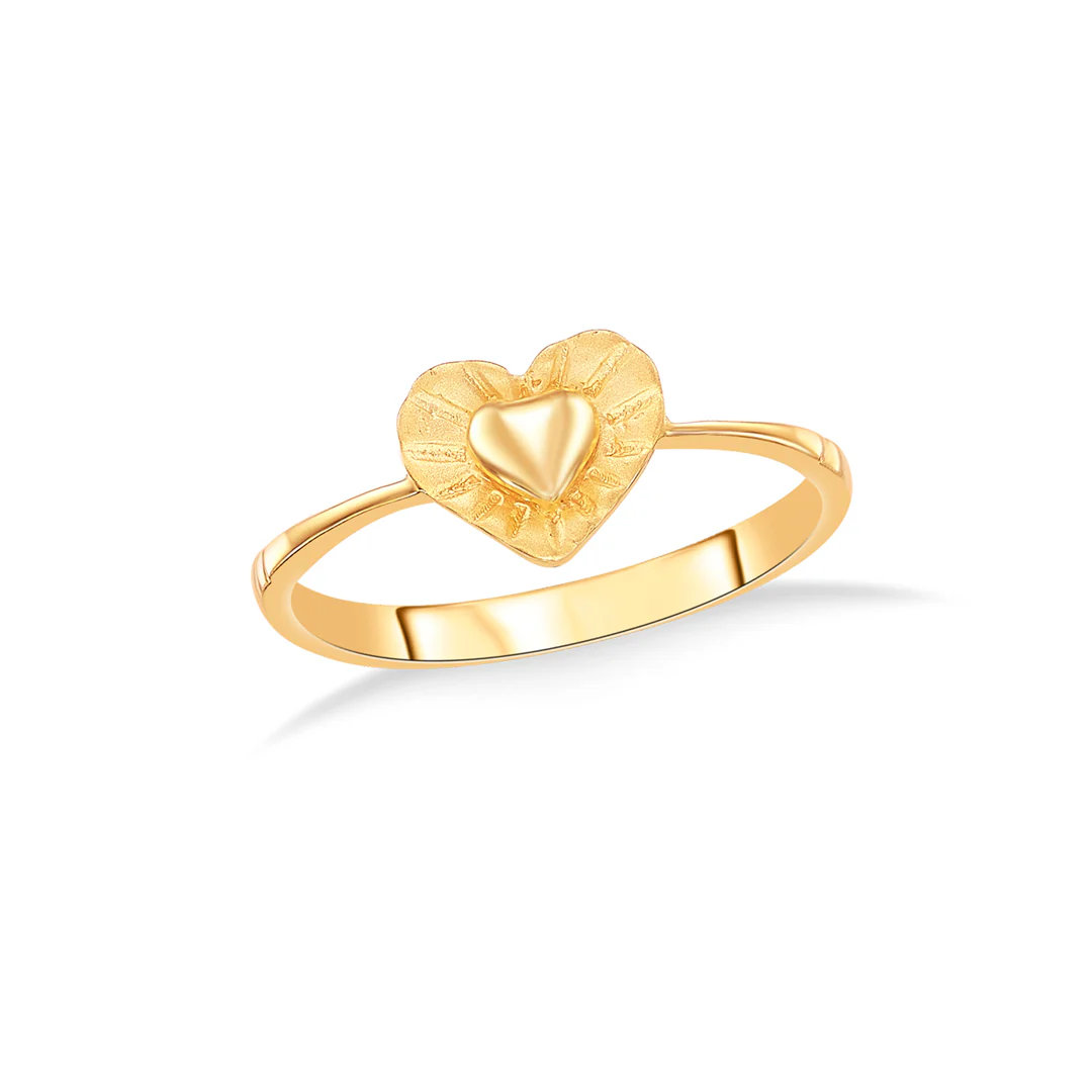Heart Gold Casual Ring For Women - Image 2