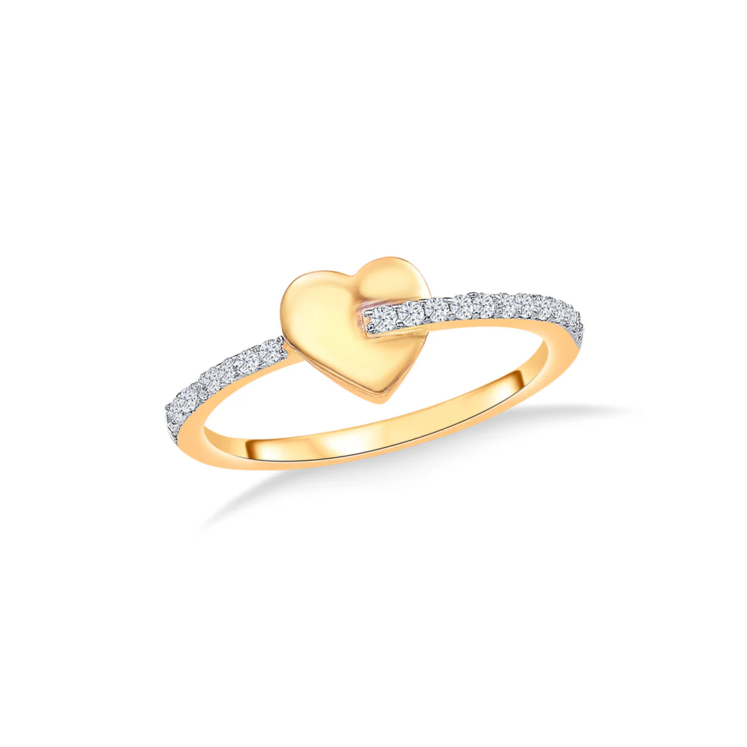 Heart Spritz Gold Casual Ring - Image 2