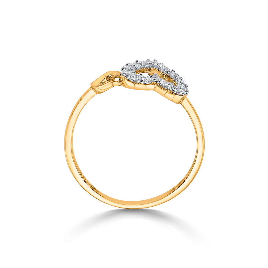 Hearts Aligned Gold Casual Ring - Image 4