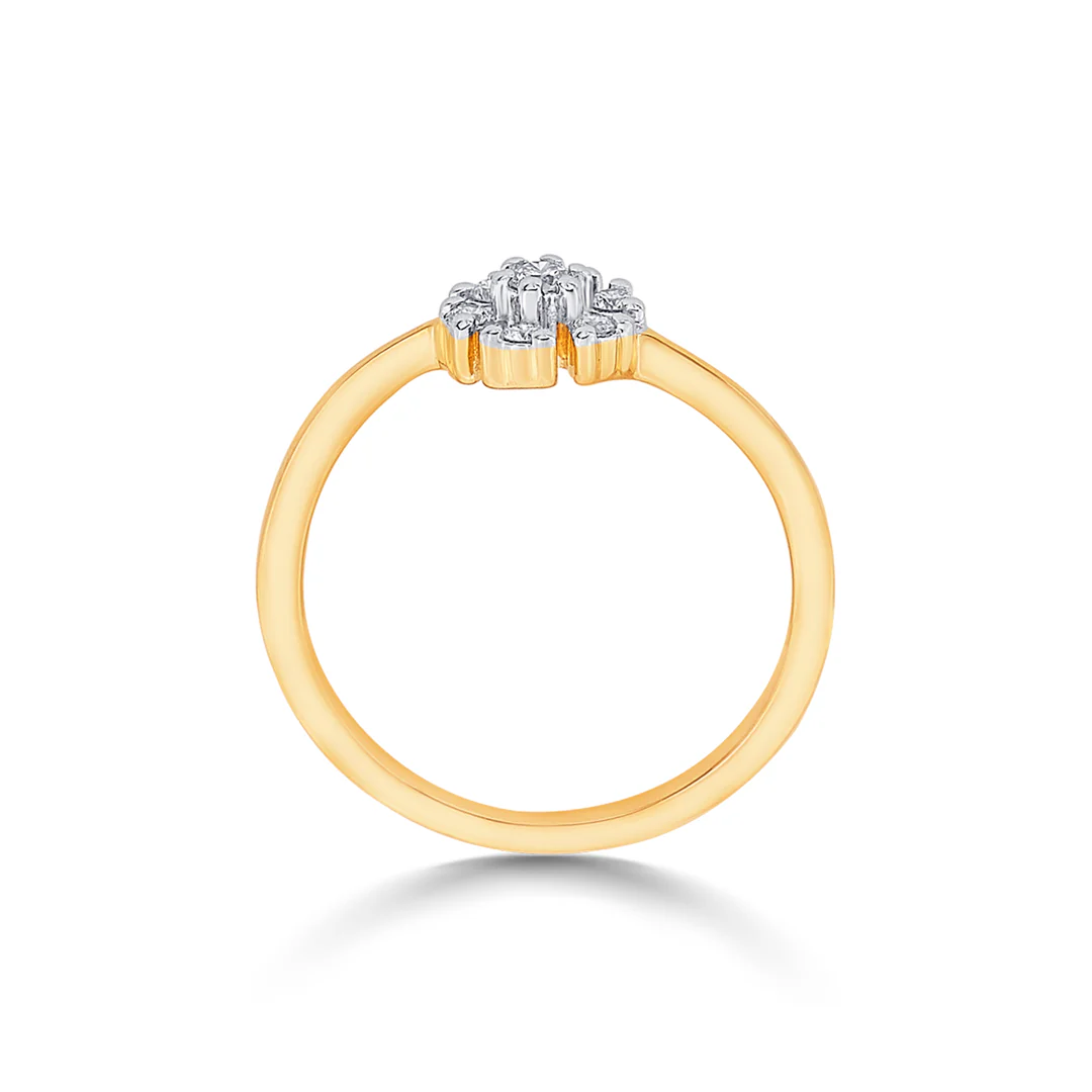 Icy Bloom Gold & Diamond Ring - Image 4