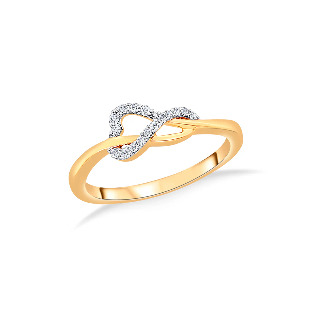 Infinity Bonded Gold & Diamond Ring - Image 2