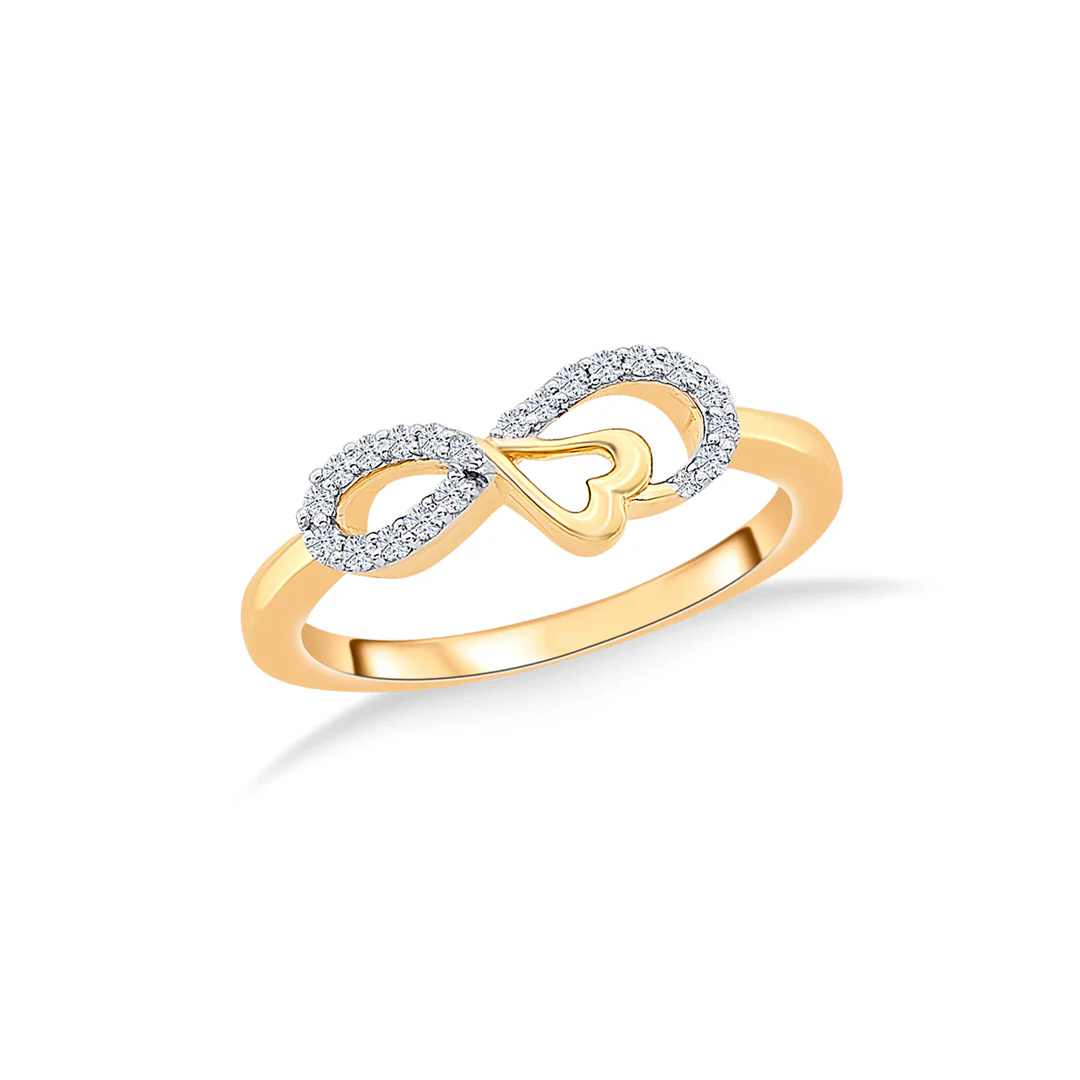 Infinity of Heart Gold & Diamond Ring - Image 2