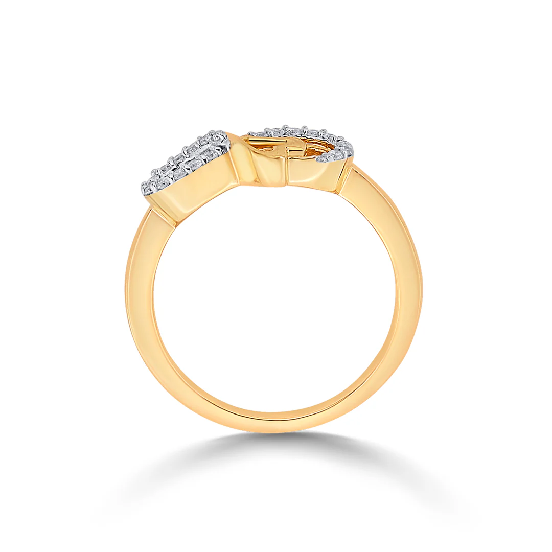 Infinity of Heart Gold & Diamond Ring - Image 4