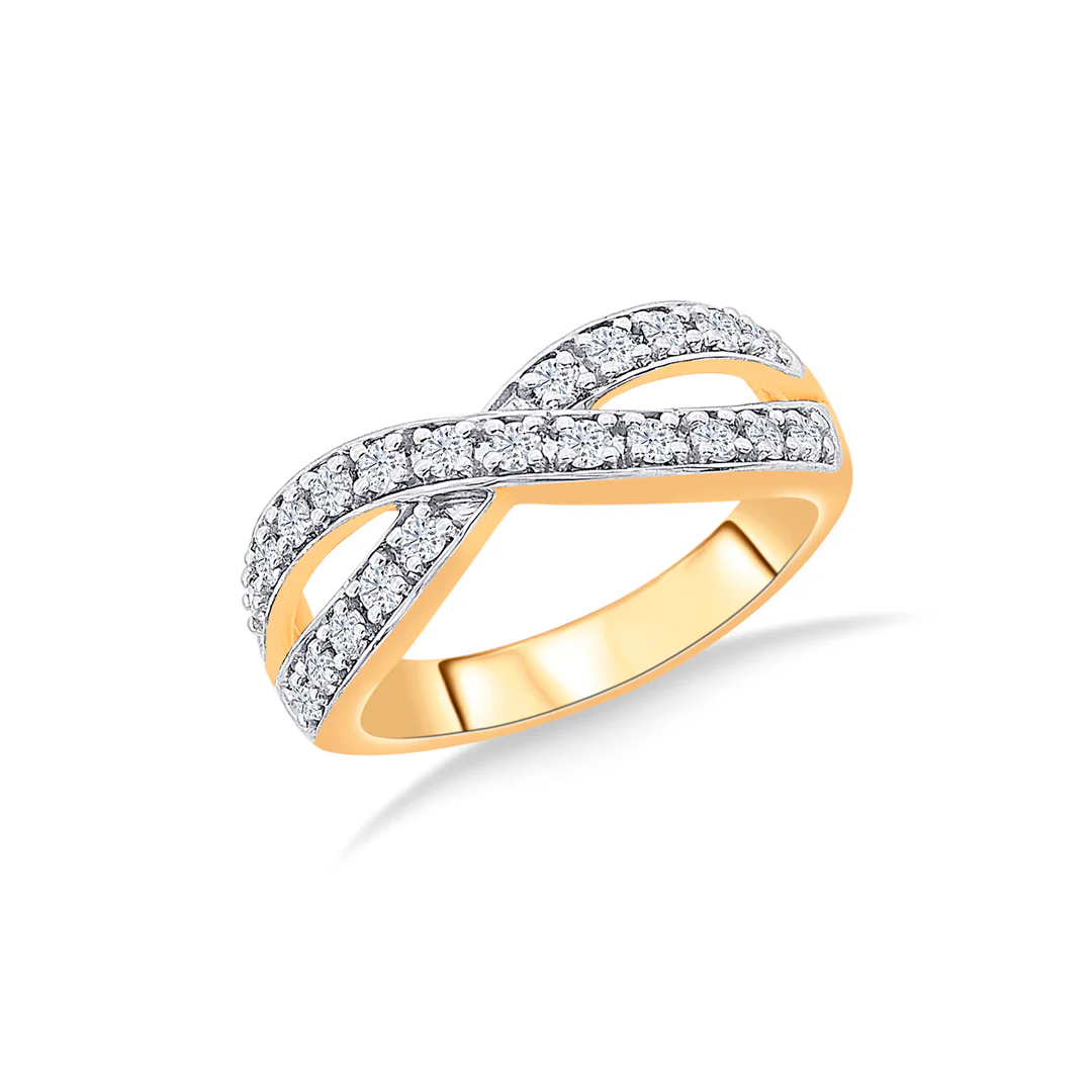 Infinity Whisperline Gold & Diamond Ring - Image 2