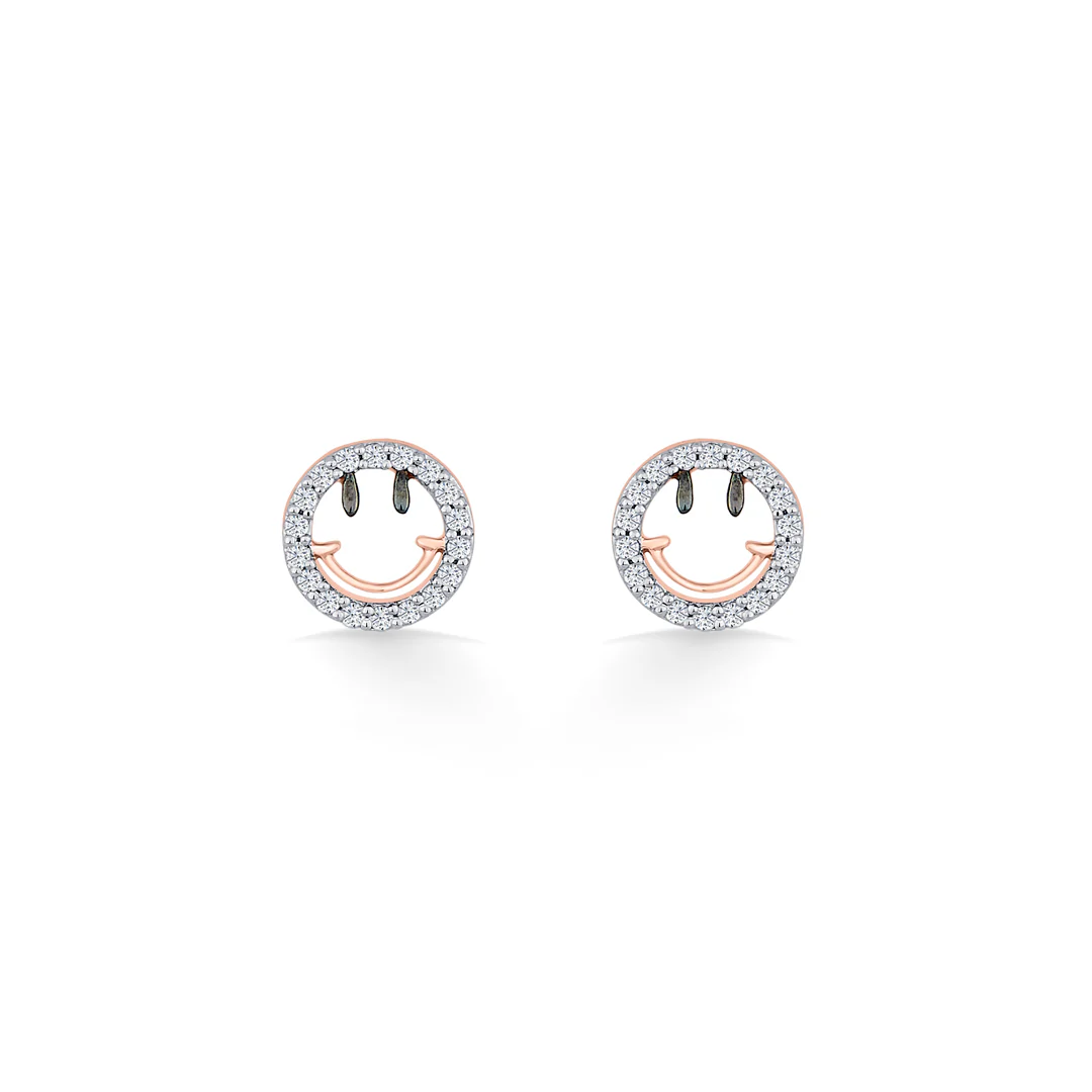 Jolly Shine Rose Gold Stud Diamond Earring For Women - Image 3