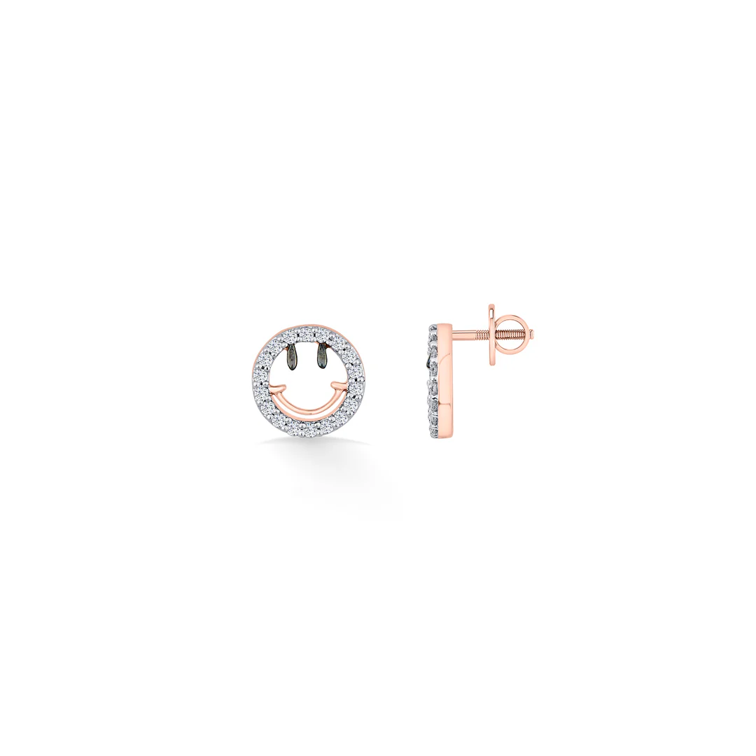 Jolly Shine Rose Gold Stud Diamond Earring For Women - Image 5