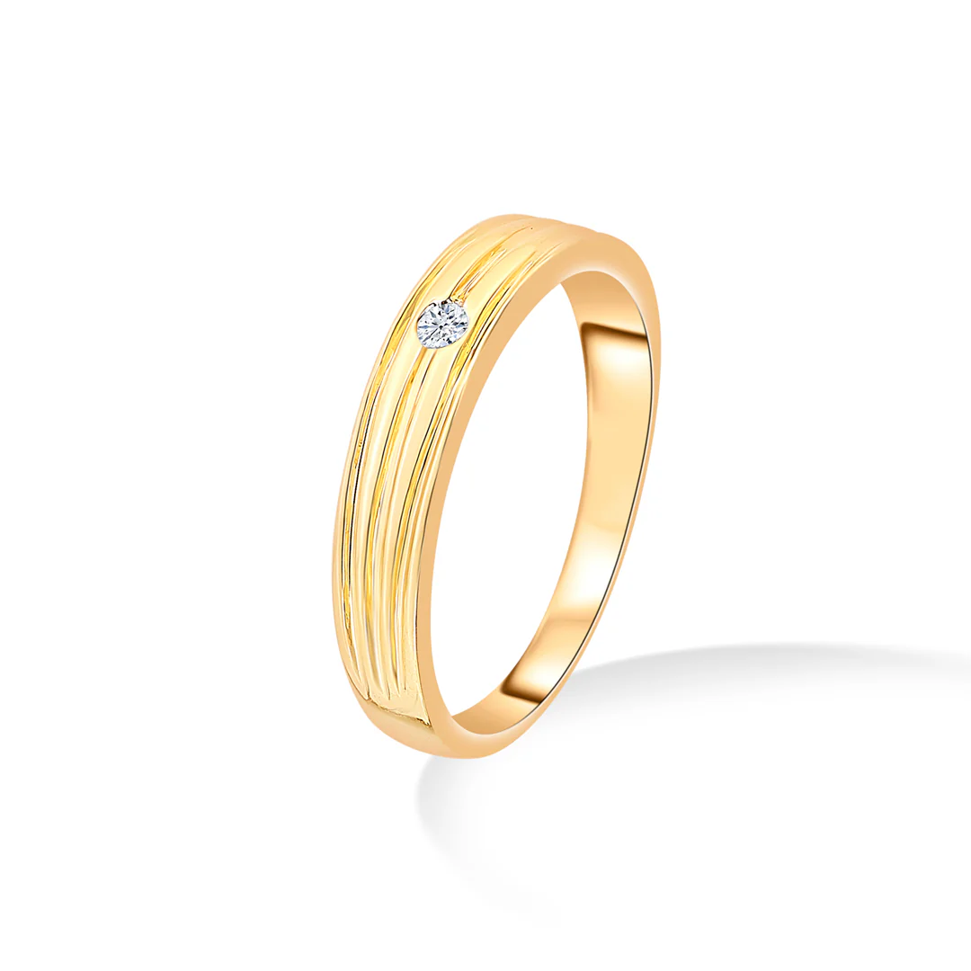 Kyro Strip Gold & Diamond Ring - Image 3