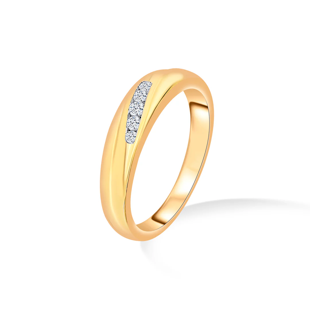 Kyros Curve Gold & Diamond Ring - Image 3