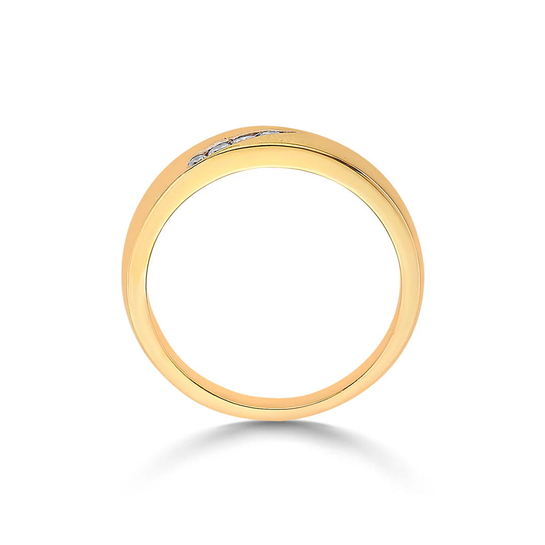 Kyros Curve Gold & Diamond Ring - Image 4