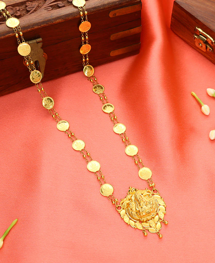 Lakshmi Haar Yellow Gold Necklace For Women - Image 4