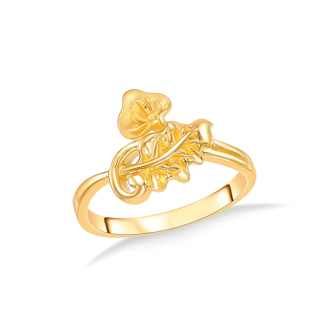 Leafy Canopy Gold Casual Ring For Women - Image 2