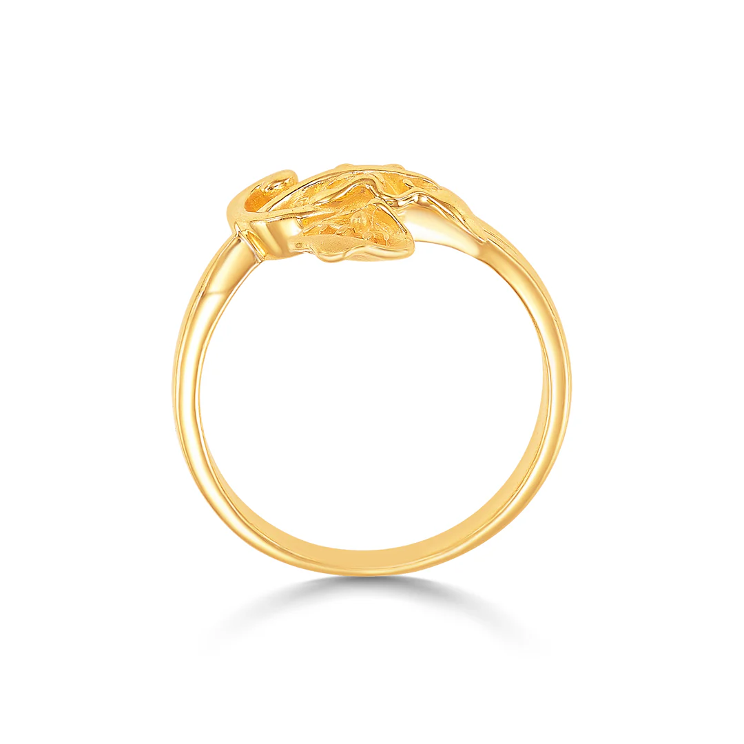 Leafy Canopy Gold Casual Ring For Women - Image 4