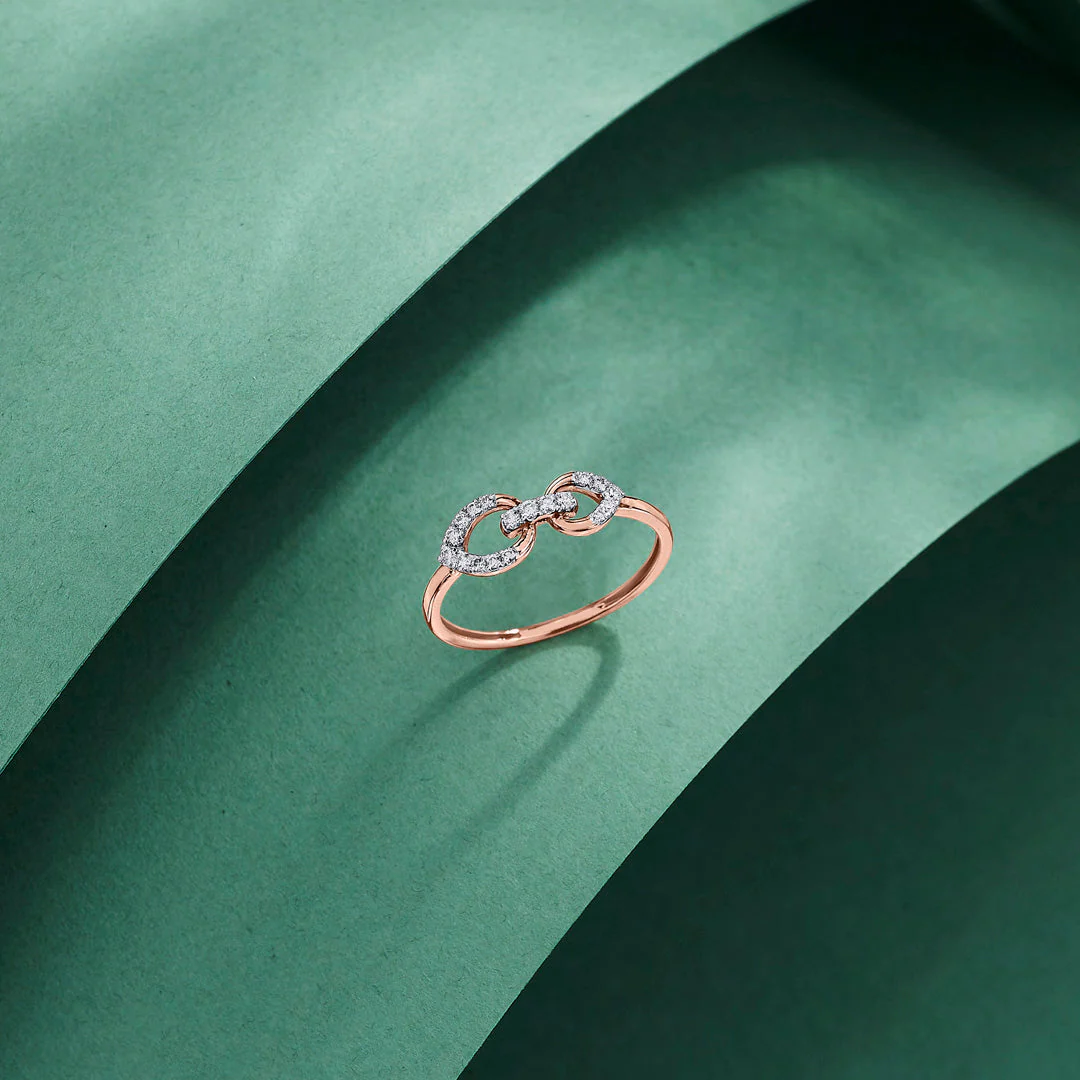 Linked Pair Fashion Diamond Ring