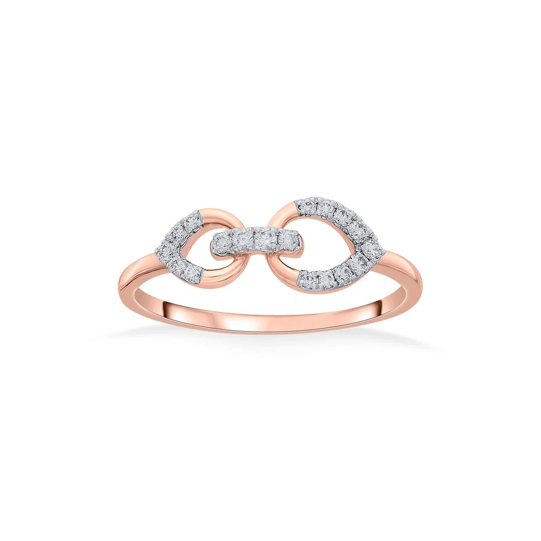 Linked Pair Fashion Diamond Ring - Image 3