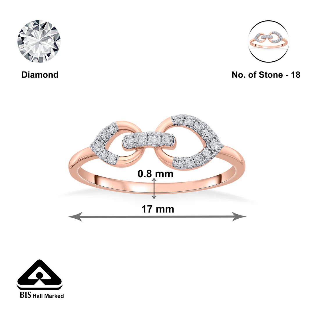 Linked Pair Fashion Diamond Ring - Image 6