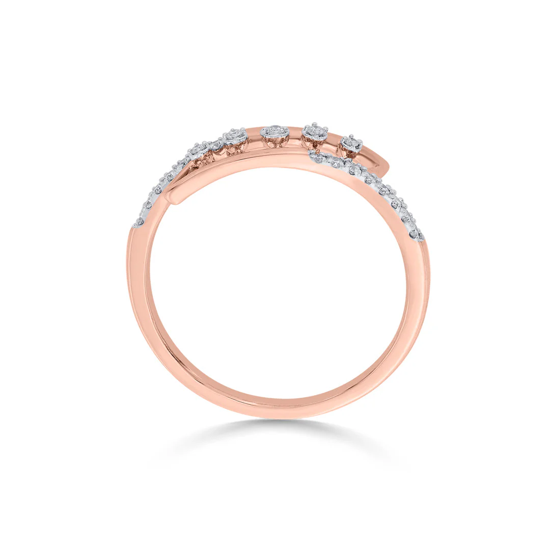 Linked Warp Fashion Diamond Ring - Image 5