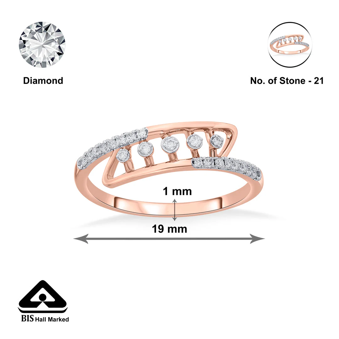 Linked Warp Fashion Diamond Ring - Image 6