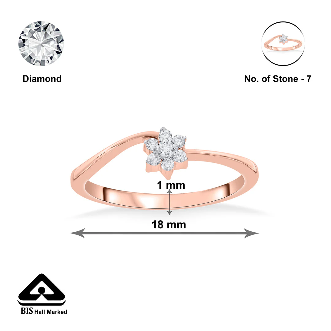 Lira Floral Casual Diamond Ring - Image 6