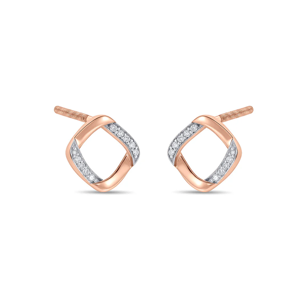Lume Square Diamond Earring - Image 4