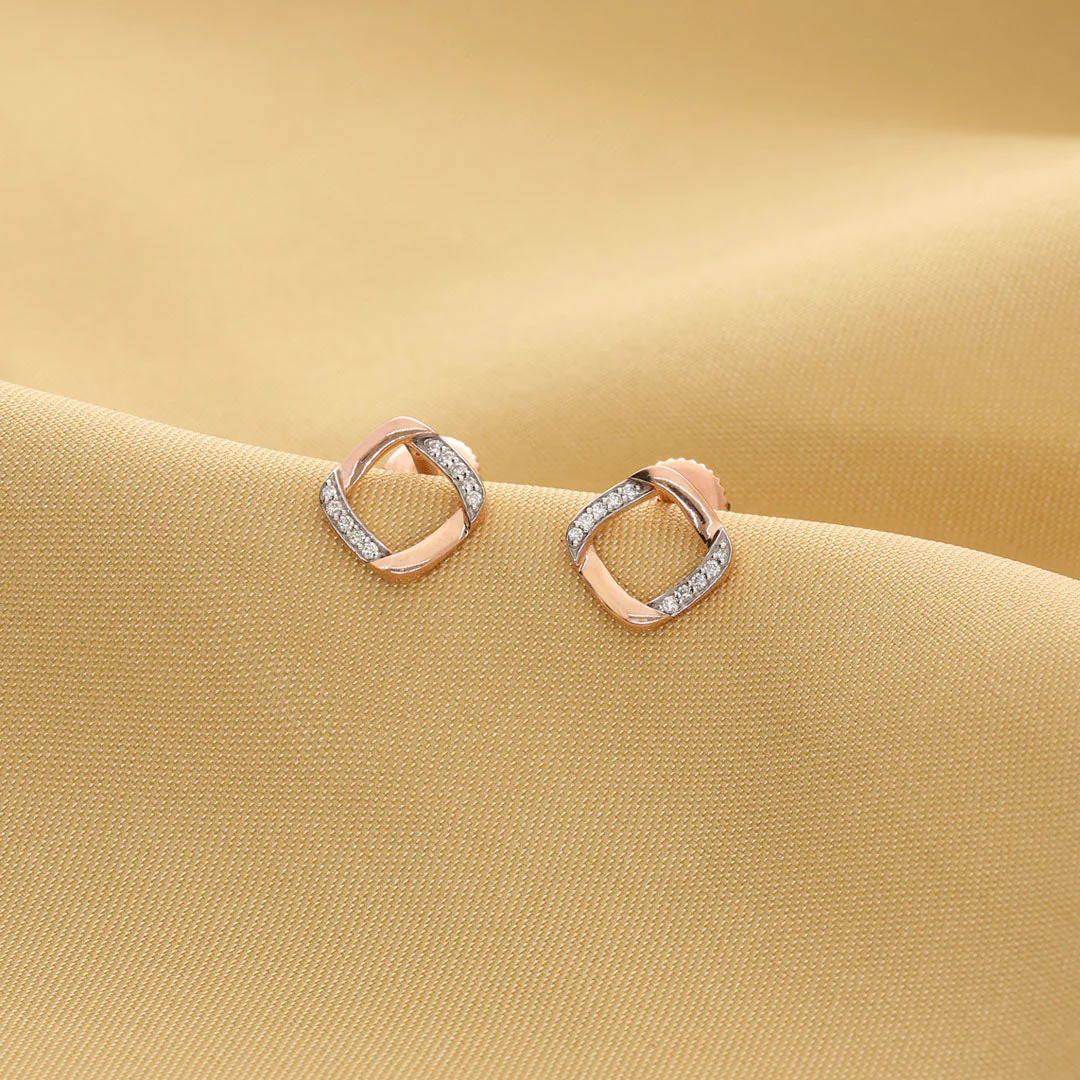 Lume Square Diamond Earring - Image 7