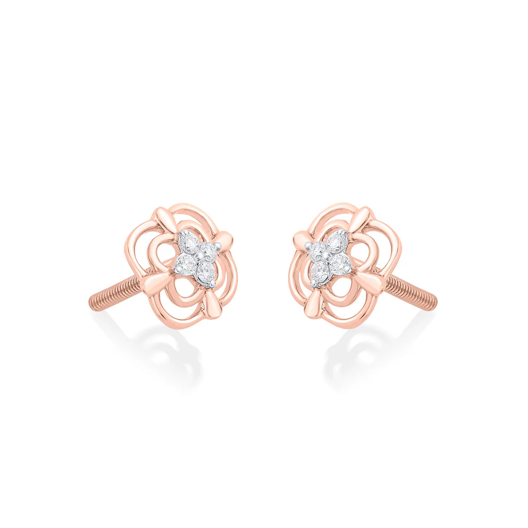 Luminous Diamond Stud Earrings - Image 4