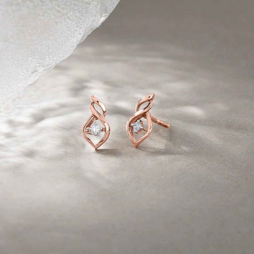 Luminous Embrace Diamond Stud Earrings