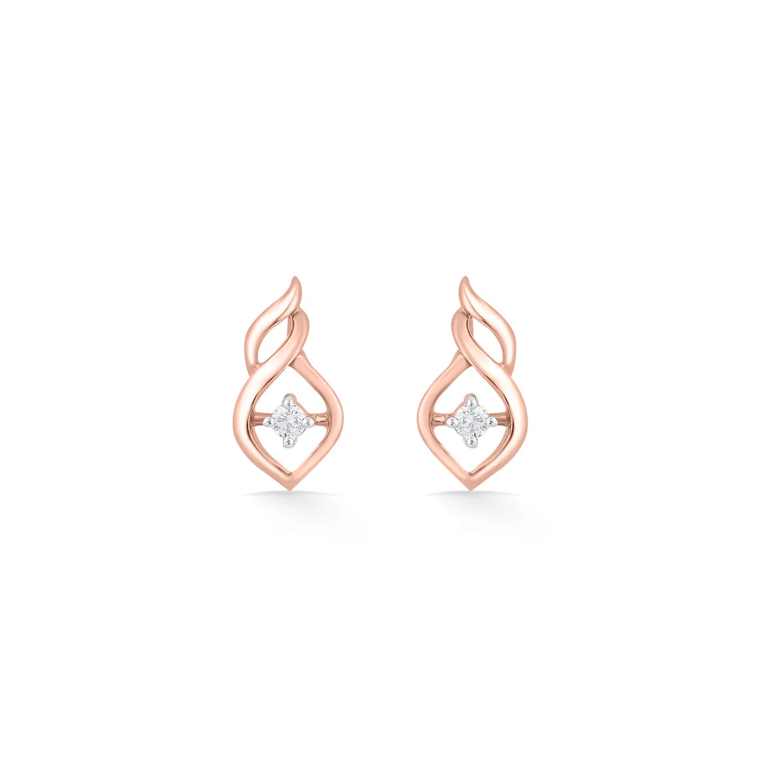 Luminous Embrace Diamond Stud Earrings - Image 3
