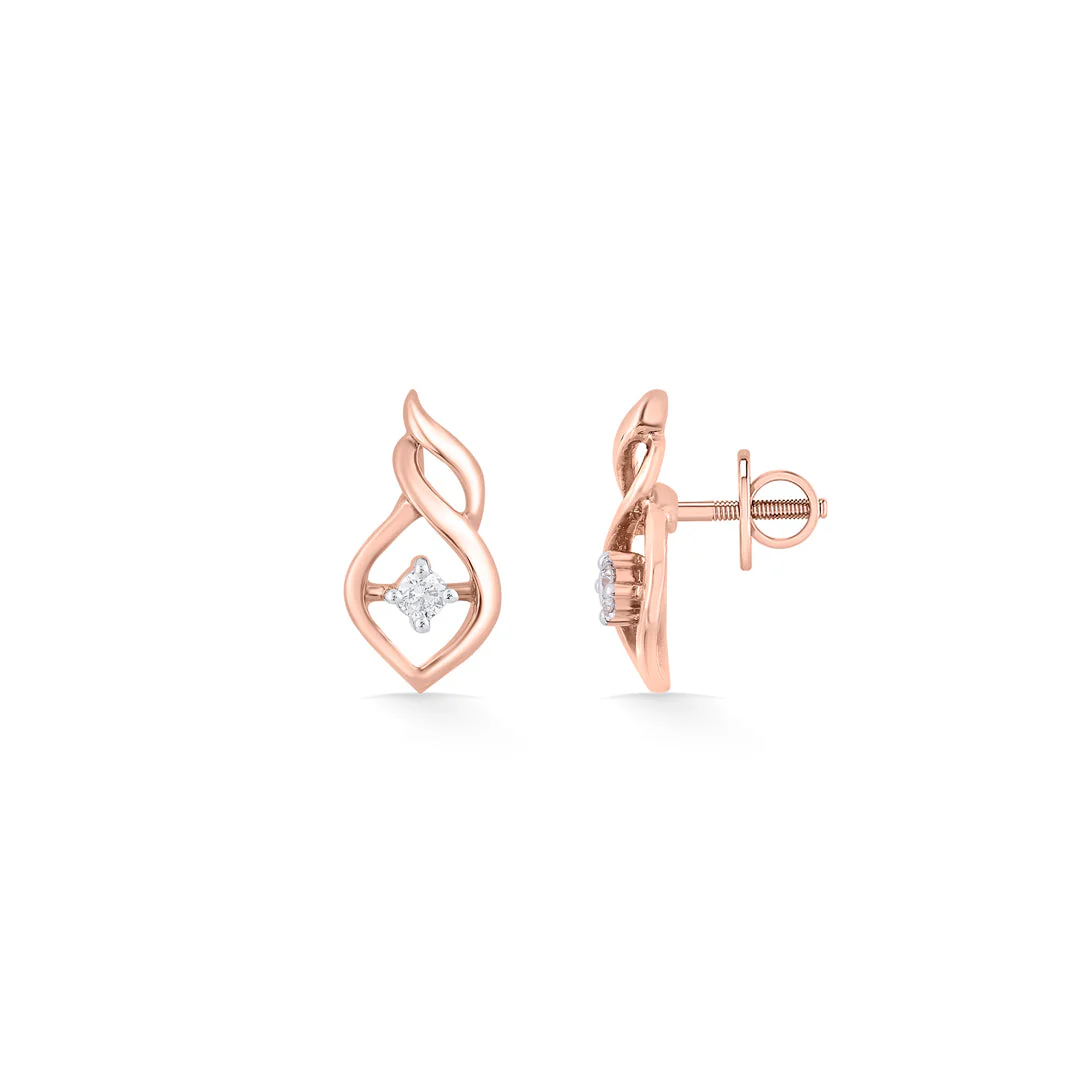 Luminous Embrace Diamond Stud Earrings - Image 5