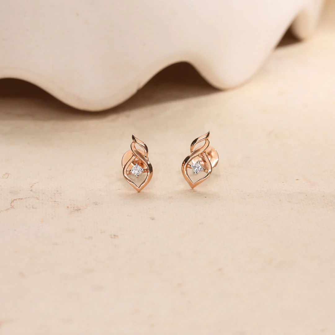 Luminous Embrace Diamond Stud Earrings - Image 6
