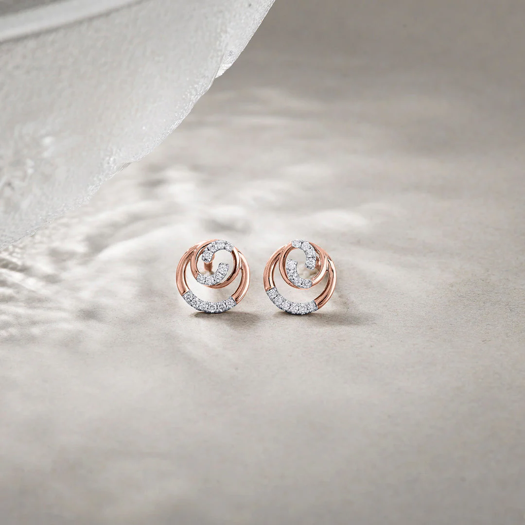 Luminous Gleam Diamond Stud Earrings