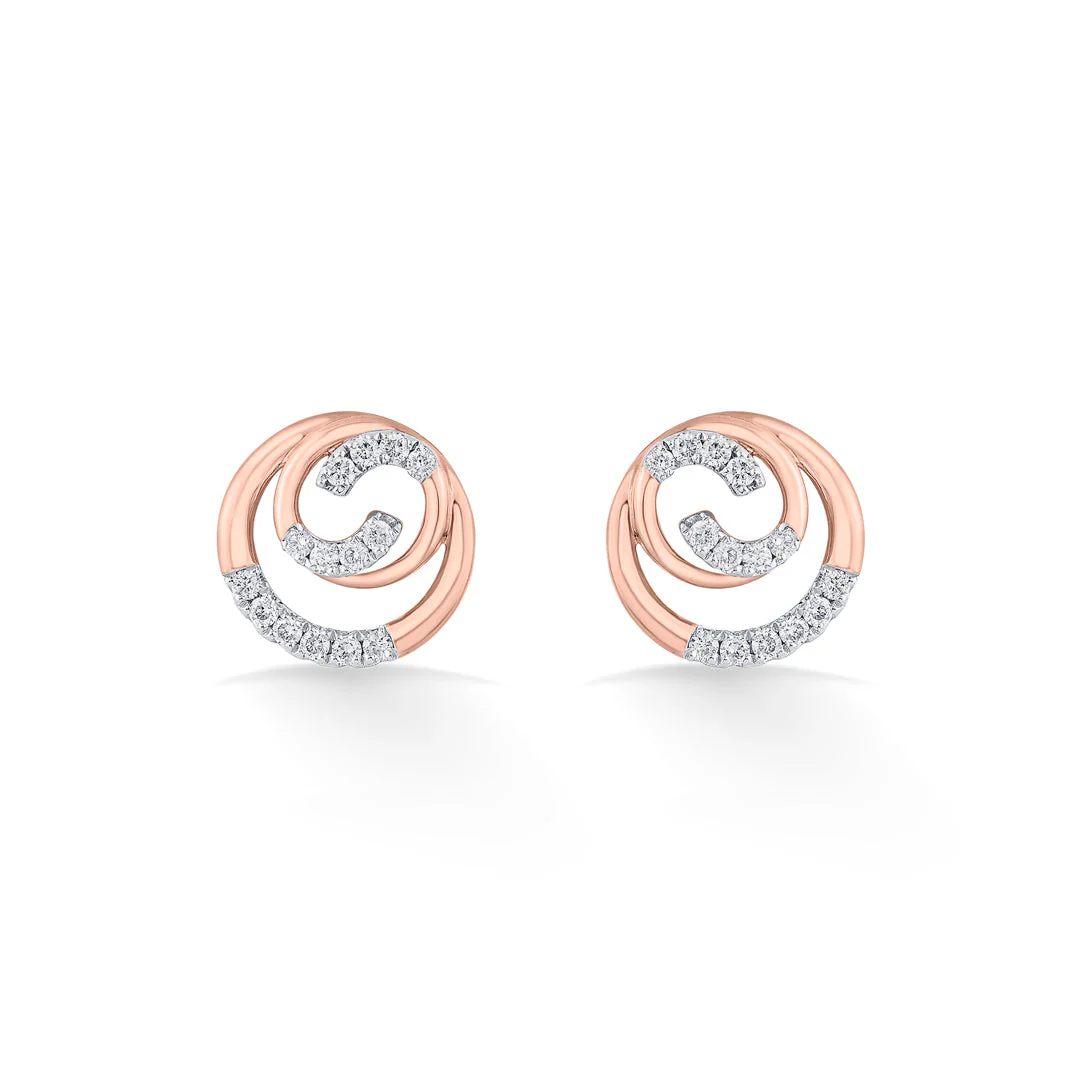 Luminous Gleam Diamond Stud Earrings - Image 3
