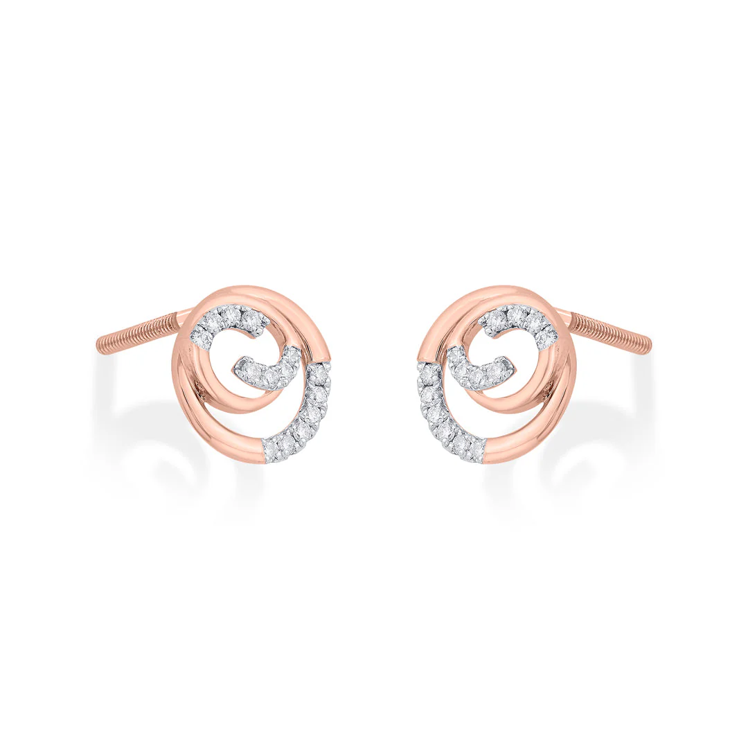 Luminous Gleam Diamond Stud Earrings - Image 4