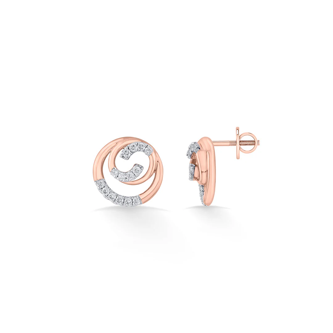 Luminous Gleam Diamond Stud Earrings - Image 5