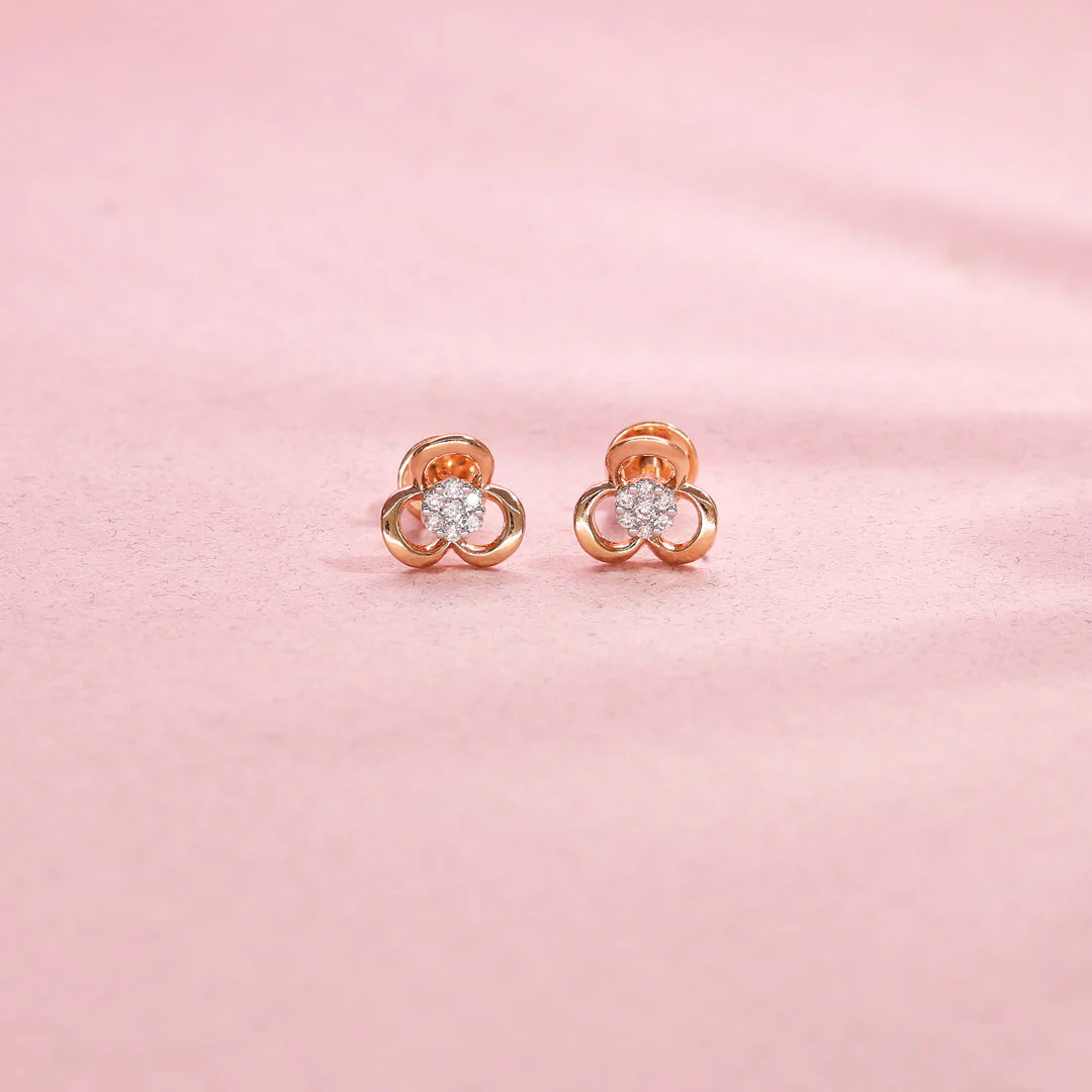 Lustre Bloom Diamond Stud Earrings - Image 6