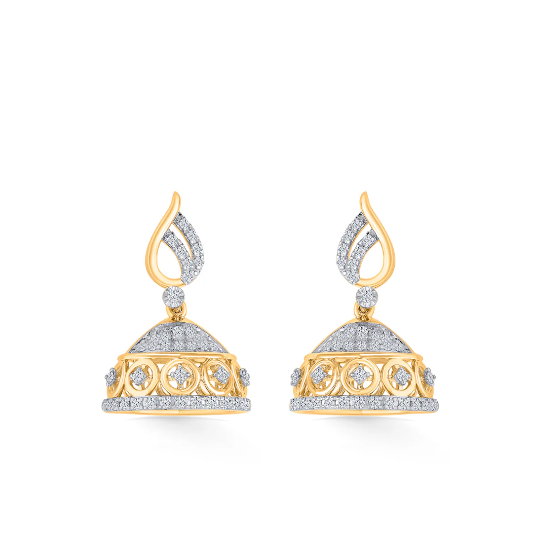 Majestic Bell Gold Jhumka Earring For Women