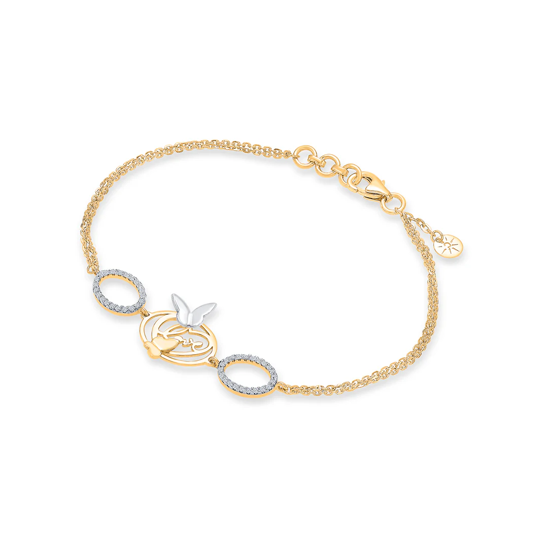 Majestic Frames Yellow Gold Flexible Bracelet for Women - Image 3