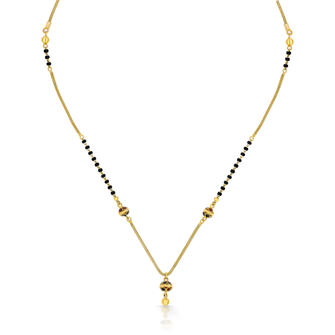 Midnight Beads Gold Modern Mangalsutra - Image 3