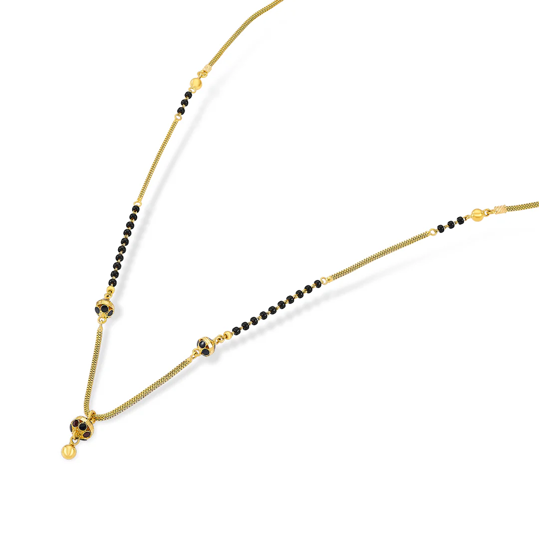 Midnight Beads Gold Modern Mangalsutra - Image 4