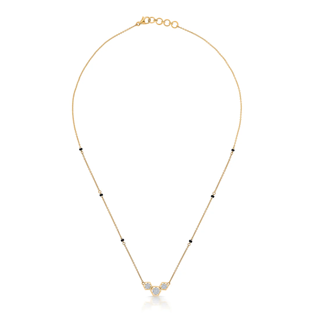 Modern Essenc Gold & Diamond Modern Mangalsutra for Women - Image 2