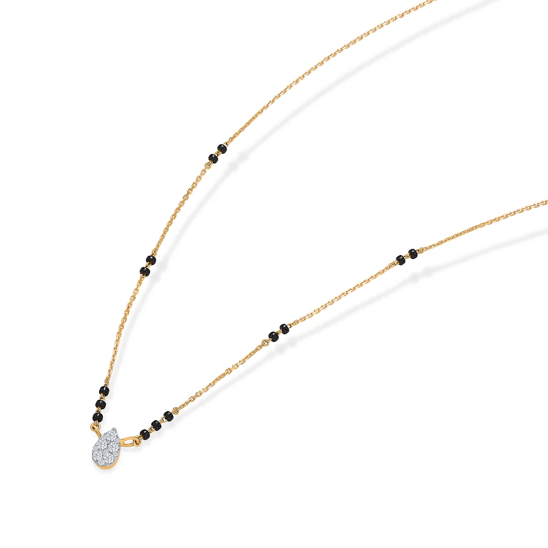 Modern Muse Gold & Diamond Modern Mangalsutra For Women - Image 3