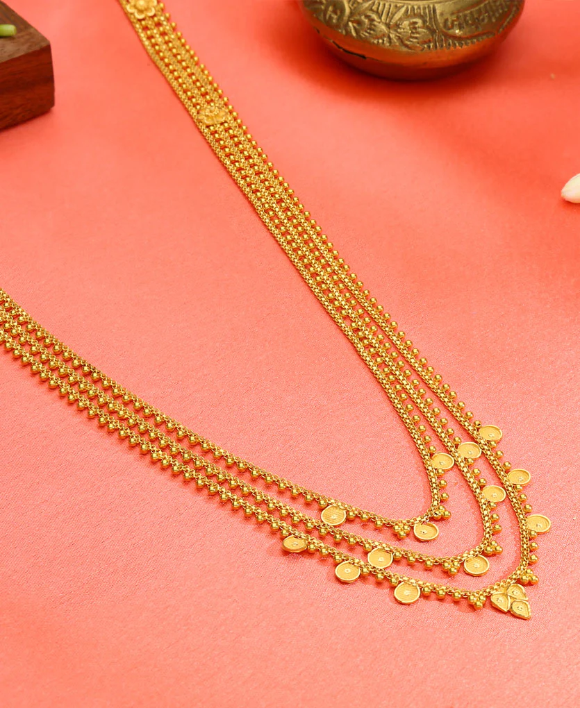 Motichur Haar Yellow Gold Necklace For Women - Image 3