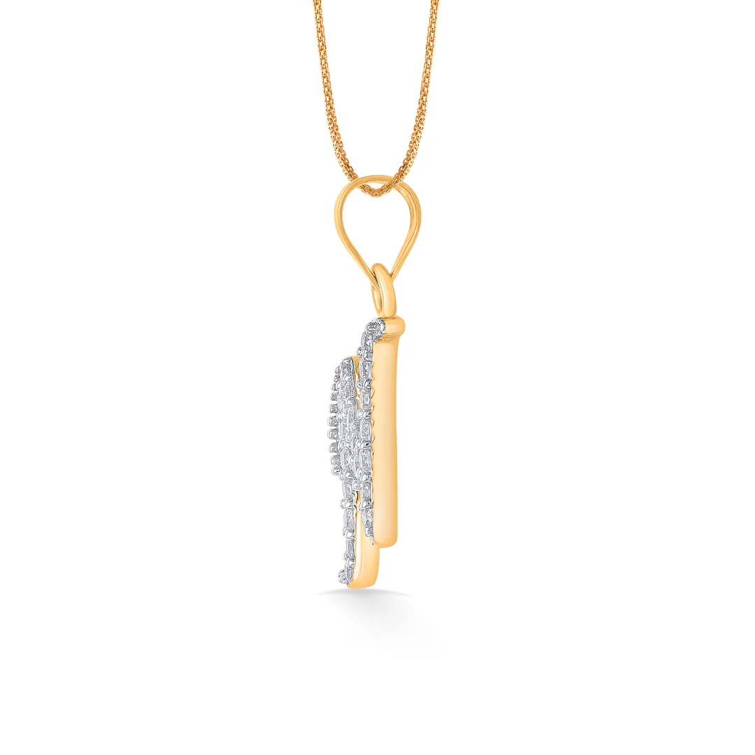 N Locket Luxe Gold Alphabet Unisex Pendant - Image 3